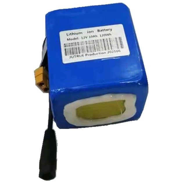 Batería de litio de 12 voltios 10ah 18650 3celdas en serie con enchufe de descarga XT60