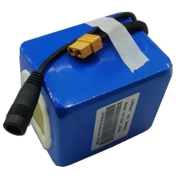 Batería de litio de 12 voltios 10ah 18650 3celdas en serie con enchufe de descarga XT60