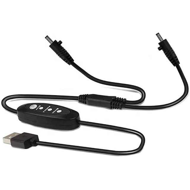Cable de corriente continua Usb de bajo voltaje Cable de interruptor de alimentación USB de ángulo recto de 13 cm