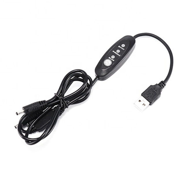 Cable de corriente continua Usb de bajo voltaje Cable de interruptor de alimentación USB de ángulo recto de 13 cm