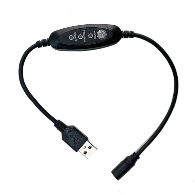Cable de corriente continua Usb de bajo voltaje Cable de interruptor de alimentación USB de ángulo recto de 13 cm