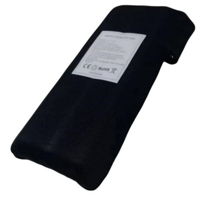 Ropa 12V 10Ah Batería 11.1V Tejido negro envuelto con enchufe de carga de CC para chaqueta caliente