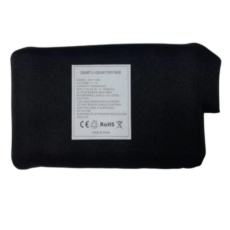 Ropa calefaccionada en invierno Batería 7.4V 12V 10000mAh Cabeza de carga de corriente continua Color negro