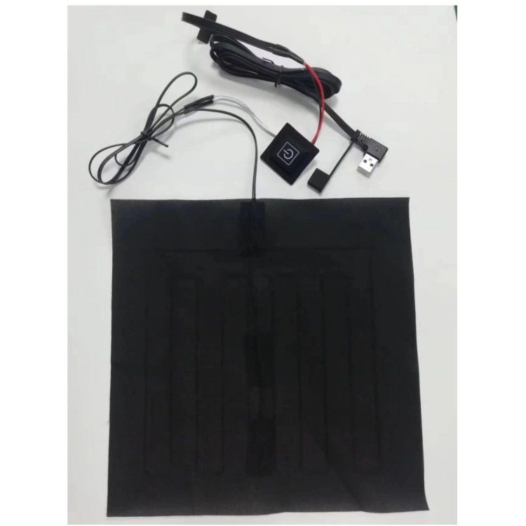 Ropa a medida almohadillas de calefacción 24 * 24cm para almohada caliente 5V con cabeza de flexión USB