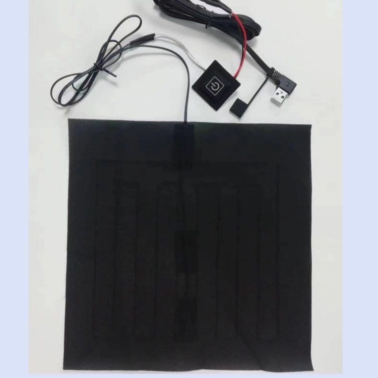 Ropa a medida almohadillas de calefacción 24 * 24cm para almohada caliente 5V con cabeza de flexión USB