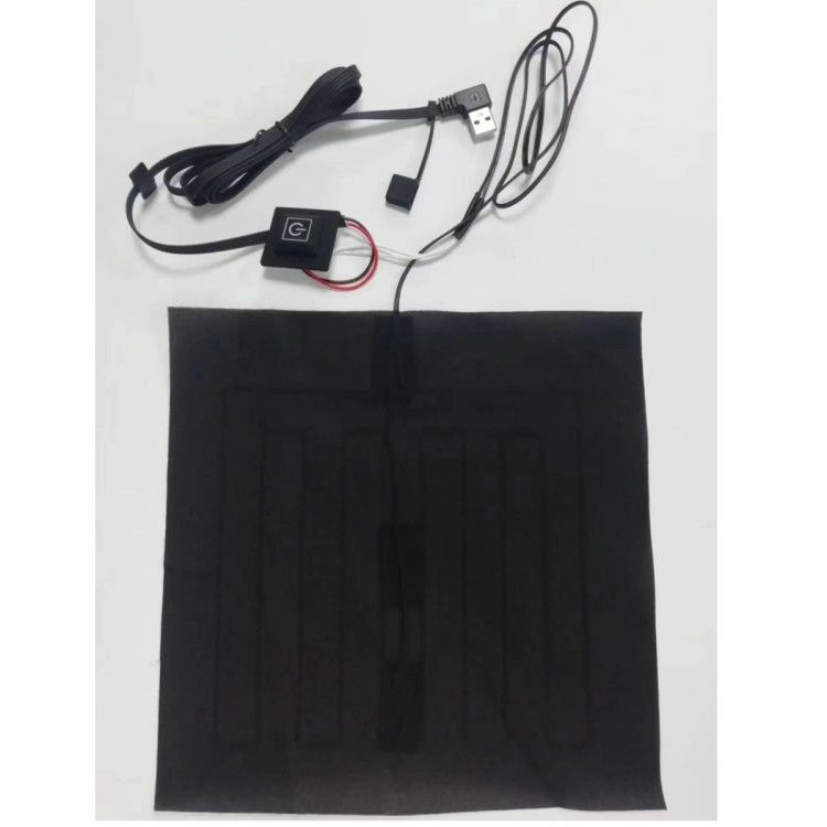 Ropa a medida almohadillas de calefacción 24 * 24cm para almohada caliente 5V con cabeza de flexión USB
