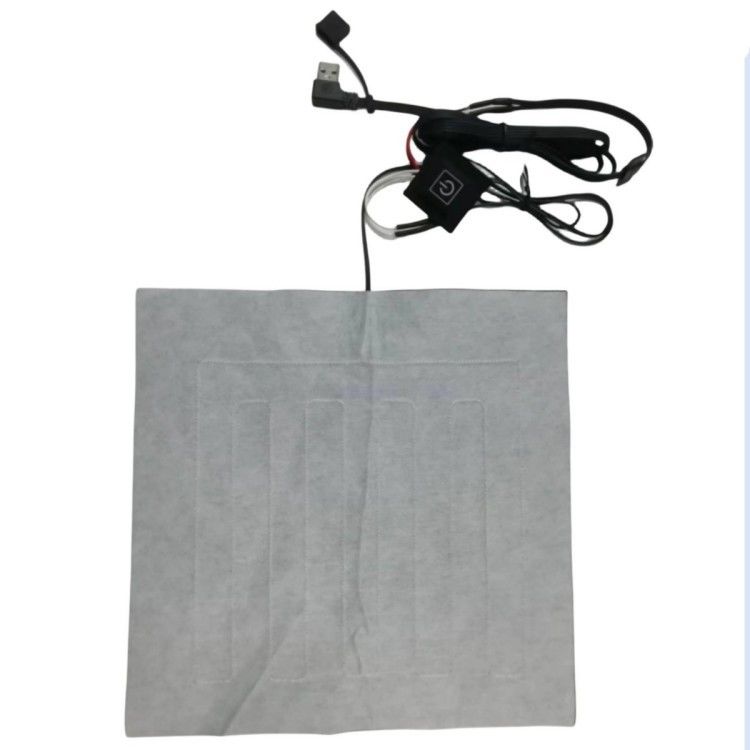 Ropa a medida almohadillas de calefacción 24 * 24cm para almohada caliente 5V con cabeza de flexión USB