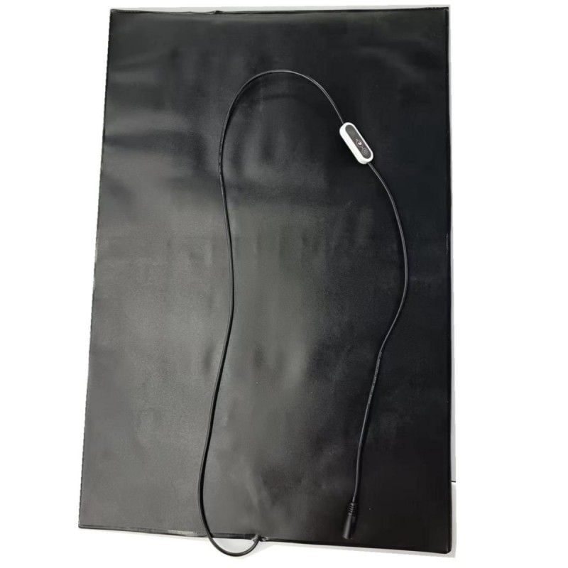Almofada de calefacción de PVC para mascotas 12V almohadilla de calefacción 60x40cm con controlador de temperatura para perro y gato