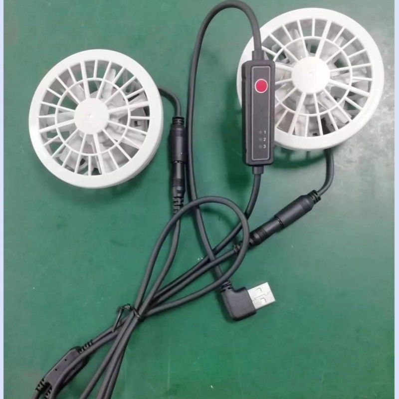 Pantalones de enfriamiento de verano ligeros Fan Slim 25mm Dos ventiladores conectados con cable de interruptor USB