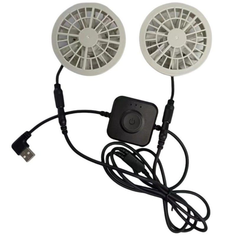 Motor japonés sin escobillas Vestido de aire acondicionado Fan pequeño Dos ventiladores en uno Ligero