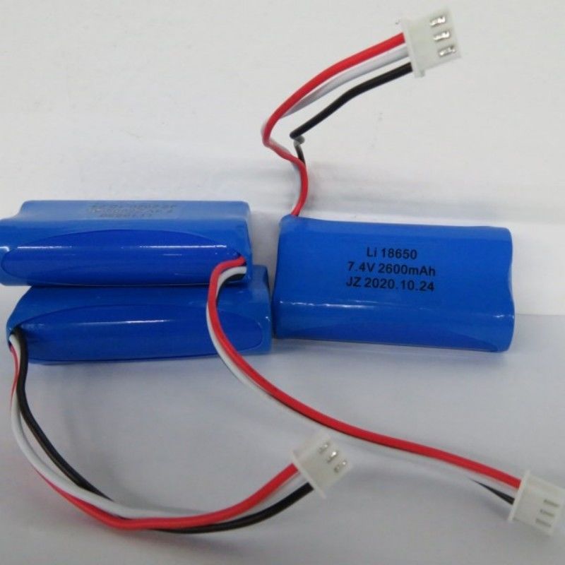 7.4V 2600mAh 18650 paquete de baterías con 3 cables y 3 pines de contacto para la máquina Pos