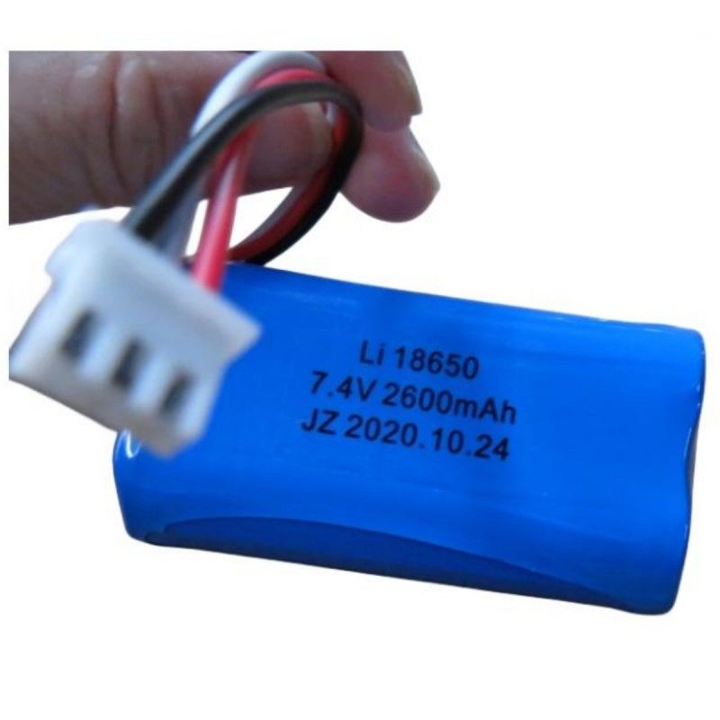 7.4V 2600mAh 18650 paquete de baterías con 3 cables y 3 pines de contacto para la máquina Pos