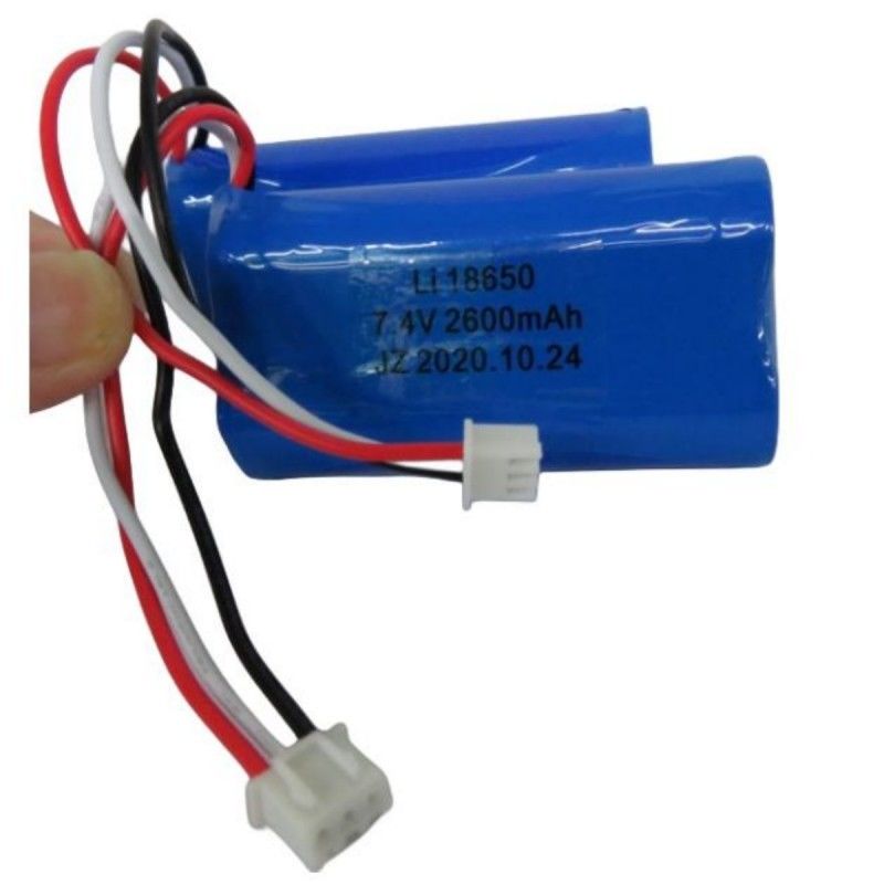 7.4V 2600mAh 18650 paquete de baterías con 3 cables y 3 pines de contacto para la máquina Pos