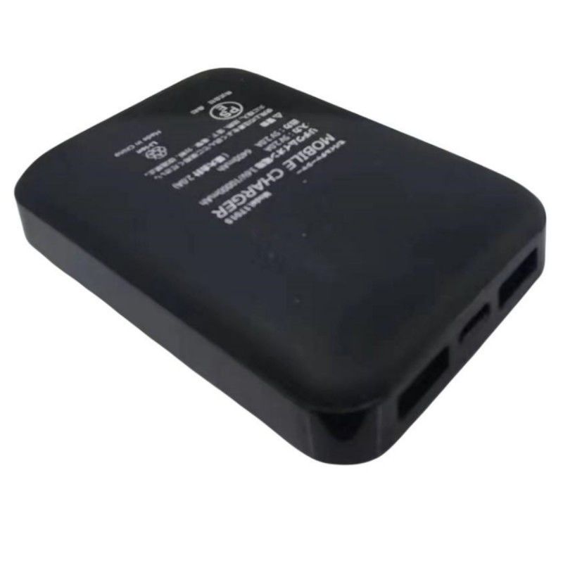 5V 2A USB 10000 Mah Banco de energía con doble puerto USB Banco de energía con batería negra