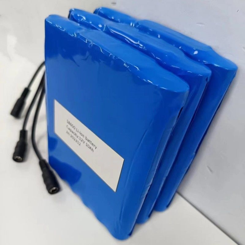 Batería plana 12V 10Ah 18650 Batería de litio 3s4p con enchufe DC femenino para almohadilla de calefacción de PVC