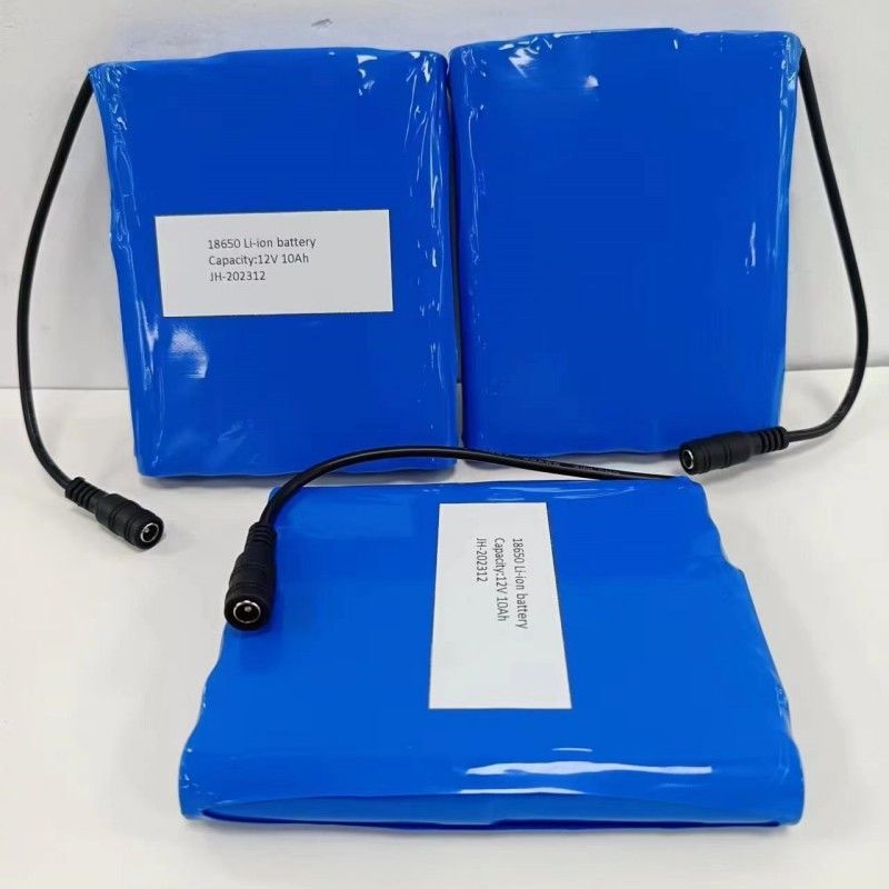 Batería plana 12V 10Ah 18650 Batería de litio 3s4p con enchufe DC femenino para almohadilla de calefacción de PVC