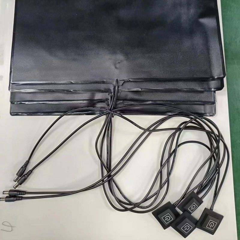 Pads de calefacción personalizados de 35x35cm 12V con enchufe de corriente continua para bolsas de entrega de alimentos calientes