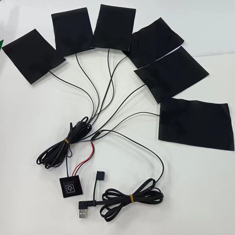 6 en 1 ropa almohadillas de calefacción 10x15 cm longitud del cable 1M máxima temperatura 50 grados