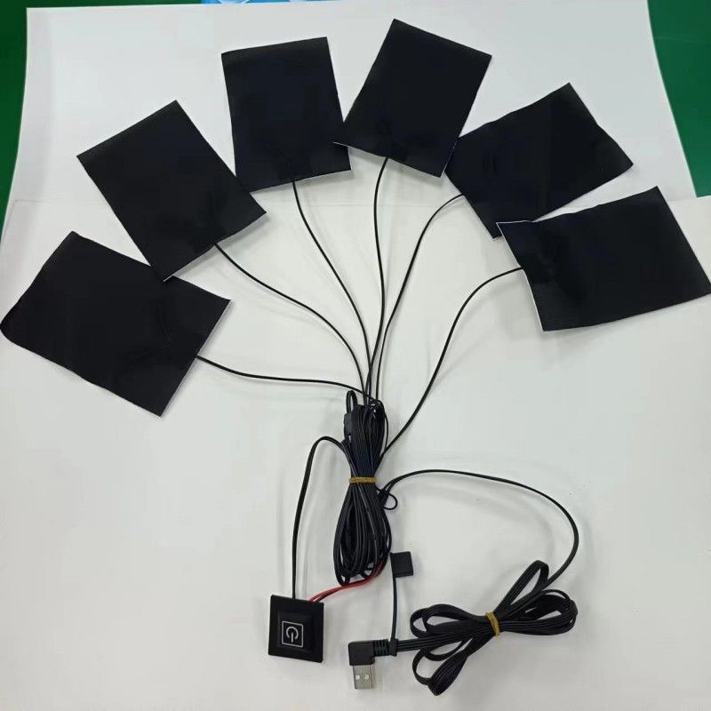 6 en 1 ropa almohadillas de calefacción 10x15 cm longitud del cable 1M máxima temperatura 50 grados