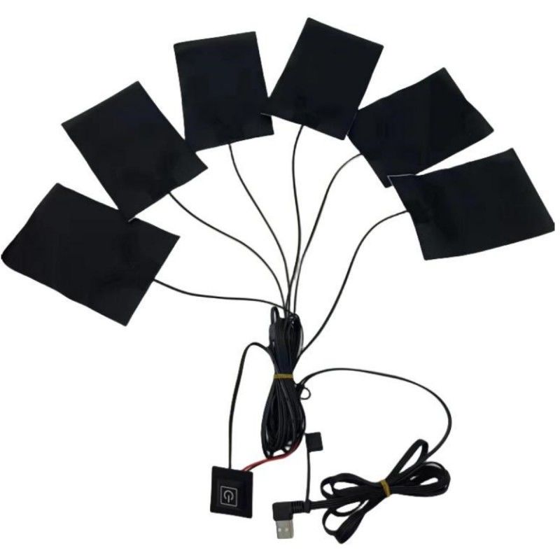 6 en 1 ropa almohadillas de calefacción 10x15 cm longitud del cable 1M máxima temperatura 50 grados