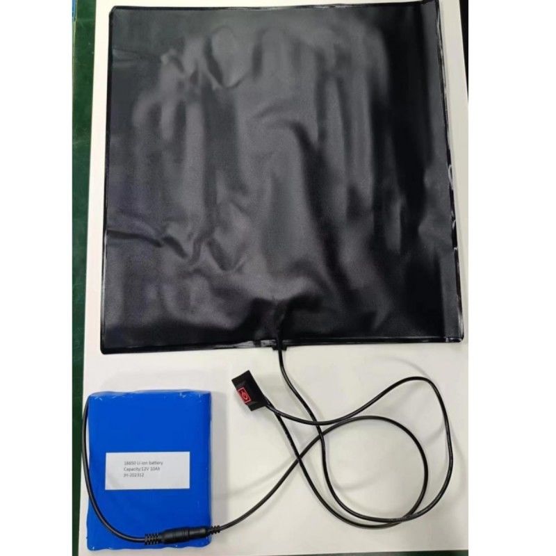 Entrega de alimentos calientes almohadilla de calefacción de PVC 12V 10Ah almohadillas de calefacción con batería tamaño 30x30cm