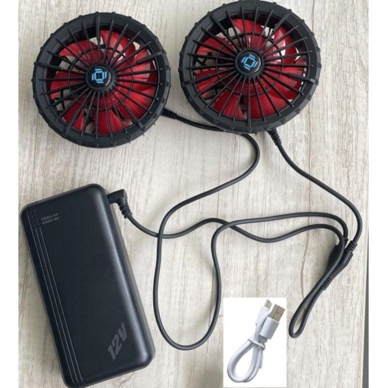 Aire acondicionado chaqueta de refrigeración batería de ventilador 12v 20000mAh Alta velocidad 10H Tiempo de trabajo