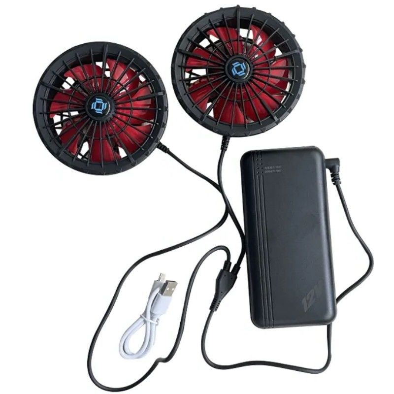 12v batería chaqueta de enfriamiento ventilador conjunto a toda velocidad 12 horas de trabajo para enfriamiento chaqueta chaqueta