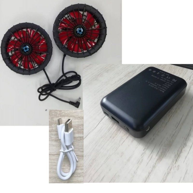Vestidos de trabajo chaqueta de enfriamiento con batería de ventilador 12V 10000mAh con motor sin escobillas chino