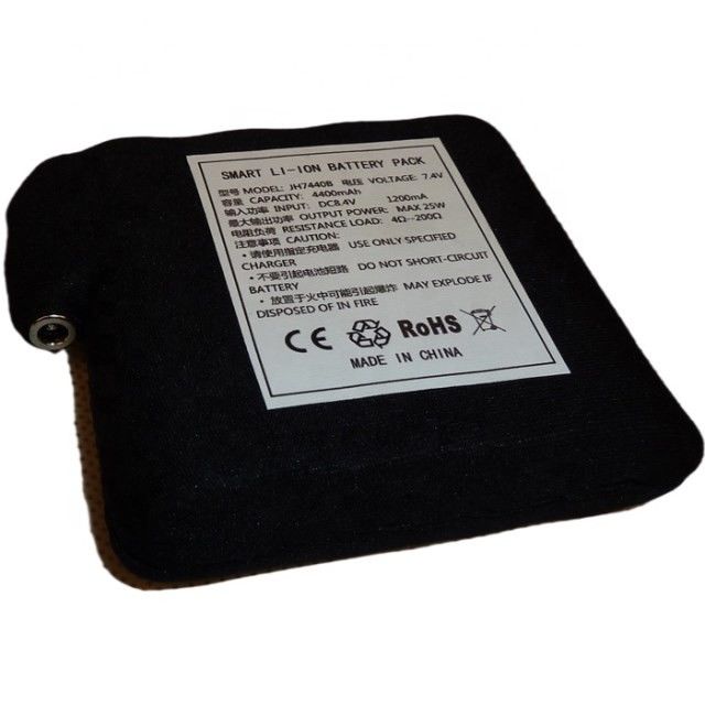 Batería envuelta en tela negra 7.4V 4400mAh 5200mAh 6400mAh 7000mAh Baterías para chalecos calientes