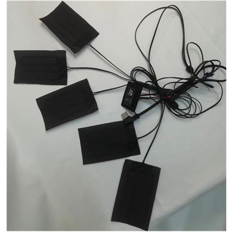 Ropa de mantas almohadillas de calefacción 5pcs cada uno 7x11cm 5 en uno 5V USB almohadilla de calefacción para chaleco