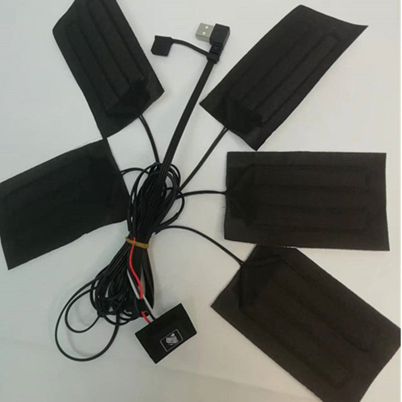 Ropa de mantas almohadillas de calefacción 5pcs cada uno 7x11cm 5 en uno 5V USB almohadilla de calefacción para chaleco