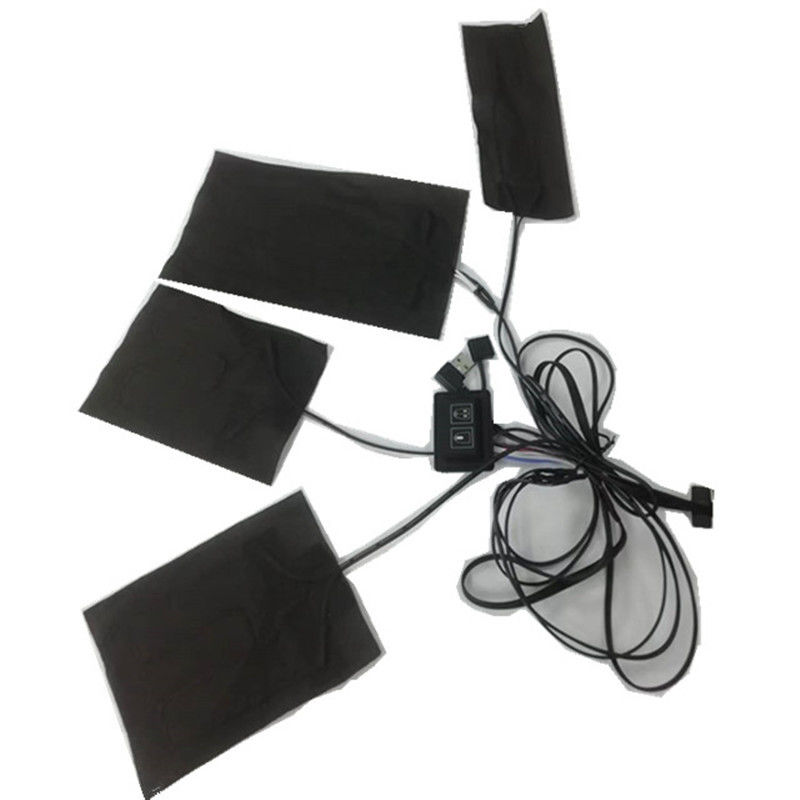 Pad de calefacción de chaqueta 4pads 4 en 1 de infrarrojos lejanos 5V USB chapa de calefacción para ropa