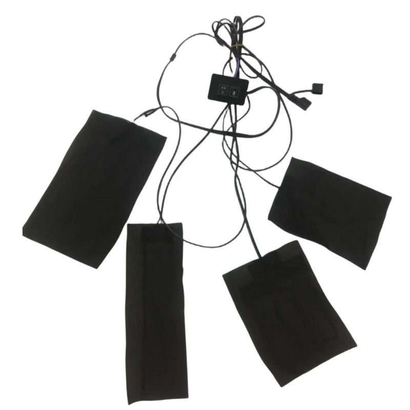 4 en una ropa almohadillas de calefacción dos botones de interruptor zona de calefacción separada para abrigo de invierno
