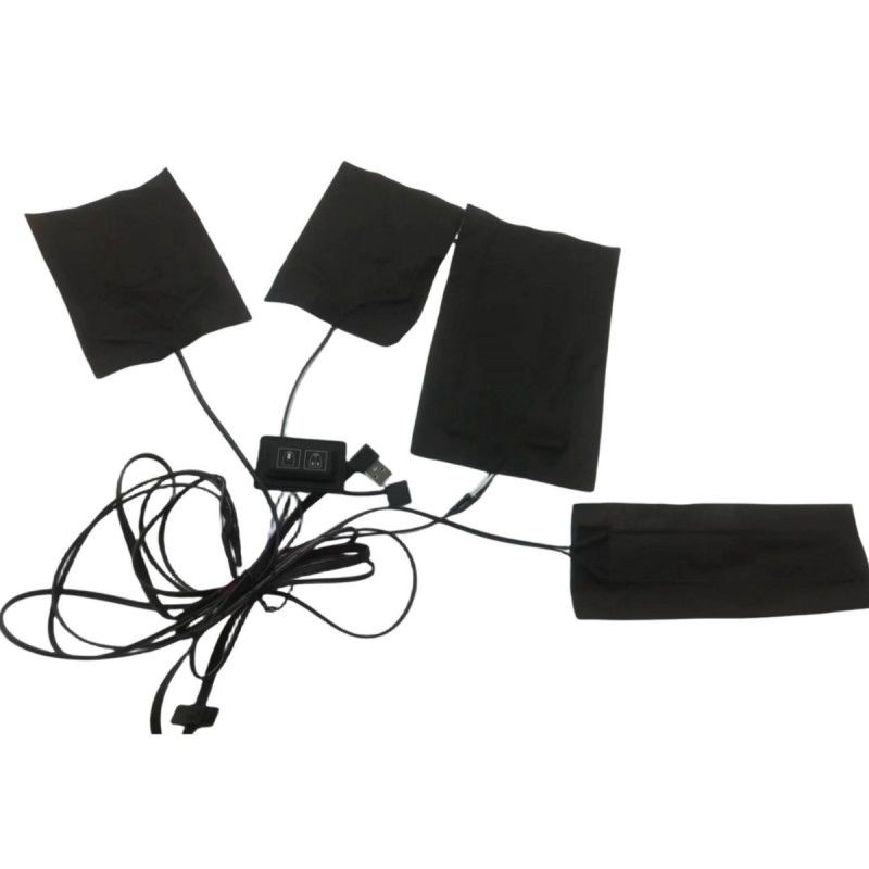 Pad de calefacción de chaqueta 4pads 4 en 1 de infrarrojos lejanos 5V USB chapa de calefacción para ropa