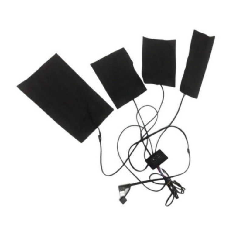 Pad de calefacción de chaqueta 4pads 4 en 1 de infrarrojos lejanos 5V USB chapa de calefacción para ropa