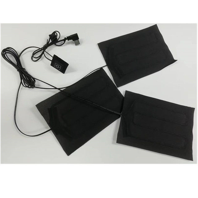 Ropa de infrarrojos lejanos almohadillas de calefacción 3 en uno 5V USB chapa de calefacción Para chaqueta