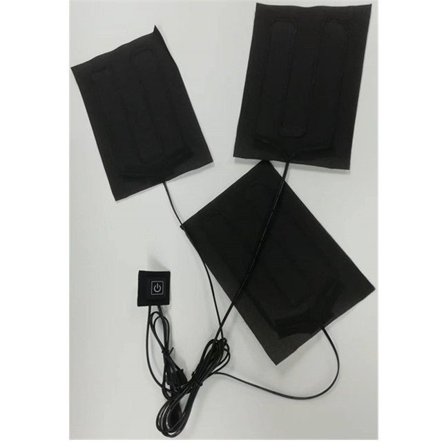Ropa de infrarrojos lejanos almohadillas de calefacción 3 en uno 5V USB chapa de calefacción Para chaqueta