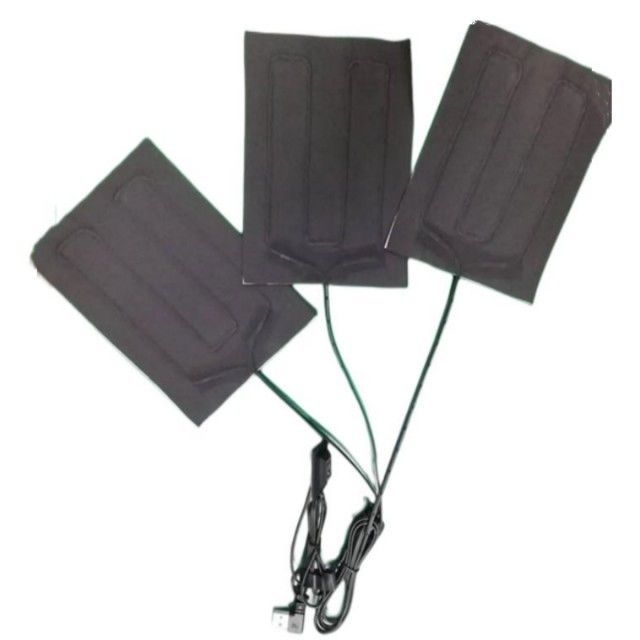 Ropa de infrarrojos lejanos almohadillas de calefacción 3 en uno 5V USB chapa de calefacción Para chaqueta
