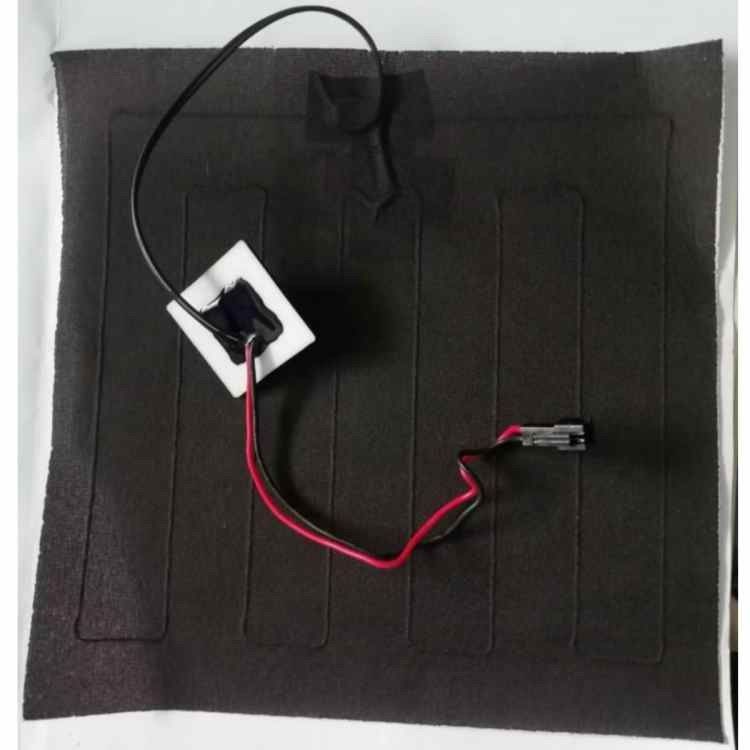 Ropa a medida almohadilla de calefacción tamaño 20x20cm 3.7V con SM 2Pin enchufe