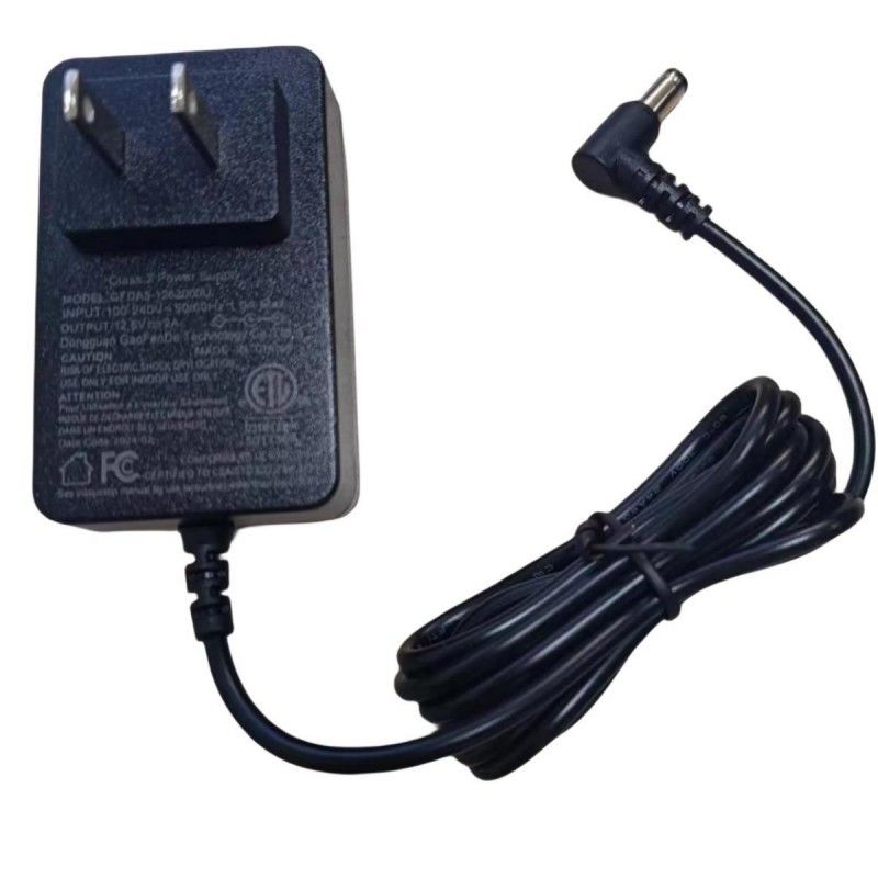 Cargador de batería 12V 2A US Plug DC Bend Head 90° 2.1 mm Jack de barril Dos Amperios