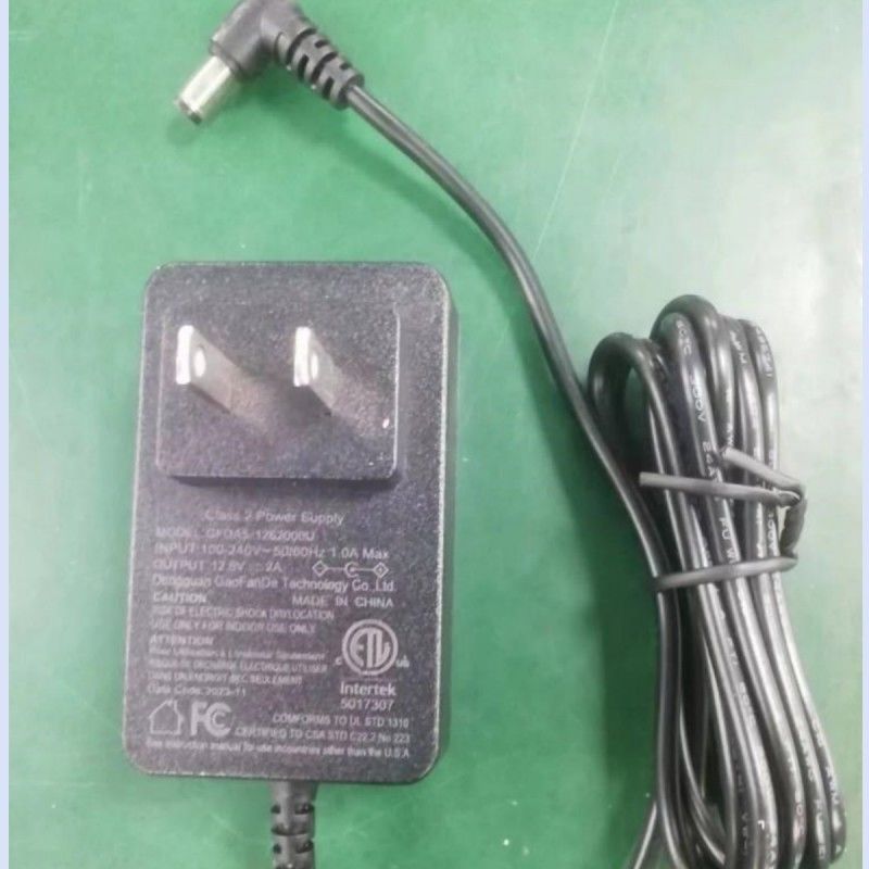 Cargador de batería 12V 2A US Plug DC Bend Head 90° 2.1 mm Jack de barril Dos Amperios