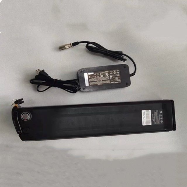 Batería de litio de pescado de plata 48V 25Ah longitud 630mm con cargador para bicicleta eléctrica