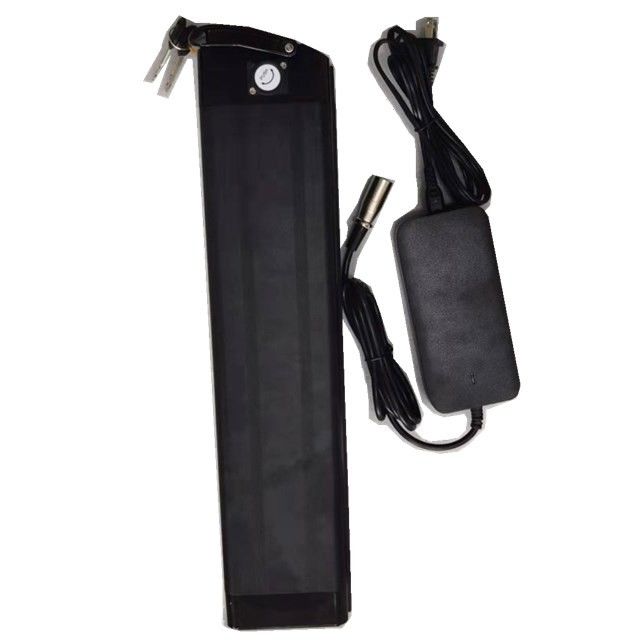 Batería de litio de pescado de plata 48V 25Ah longitud 630mm con cargador para bicicleta eléctrica
