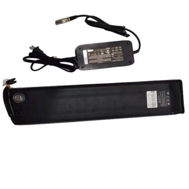 Batería de litio de pescado de plata 48V 25Ah longitud 630mm con cargador para bicicleta eléctrica