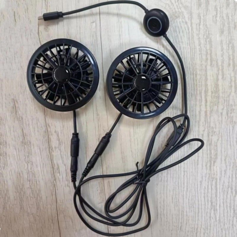 Fan de pantalones 2pcs pequeño ventilador de enfriamiento 5V con enchufe tipo-C