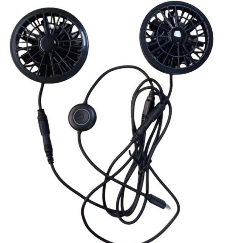 Fan de pantalones 2pcs pequeño ventilador de enfriamiento 5V con enchufe tipo-C