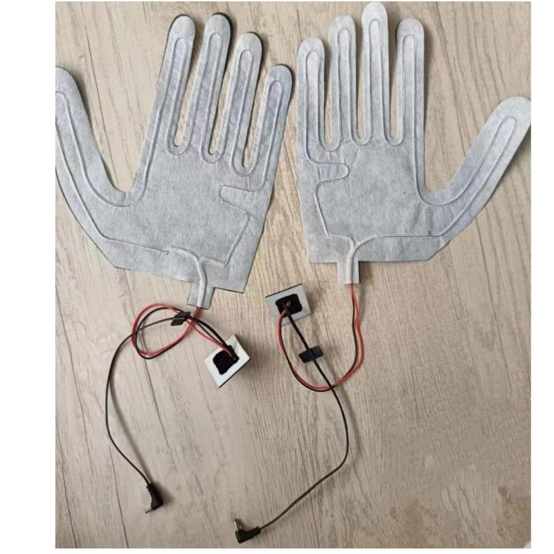 Pad de calefacción de 7.4V personalizado para guantes con enchufe DC 3.5x1.35mm
