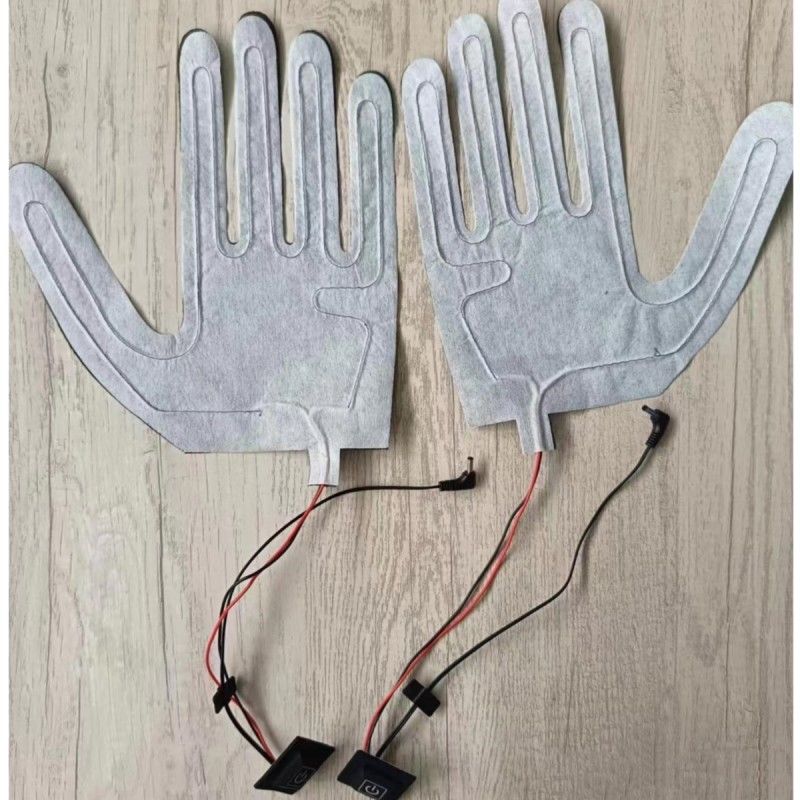 Pad de calefacción de 7.4V personalizado para guantes con enchufe DC 3.5x1.35mm