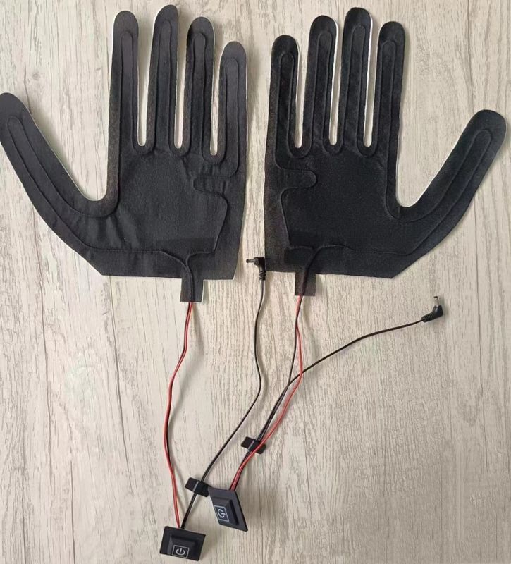 Pad de calefacción de 7.4V personalizado para guantes con enchufe DC 3.5x1.35mm