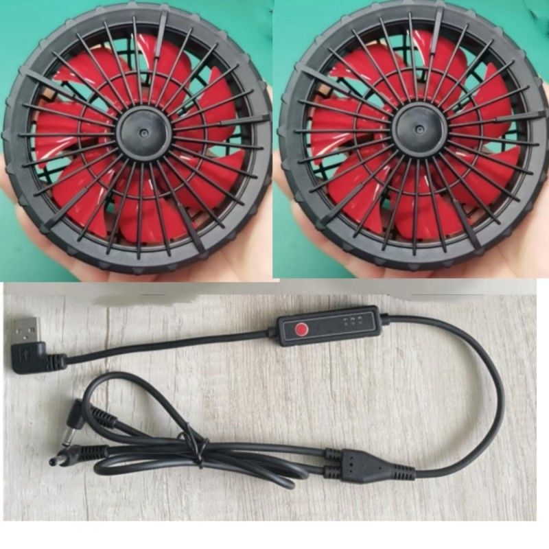 Ventilador rotatorio externo de la chaqueta de la paleta del diámetro 105m m 7 para la ropa al aire libre